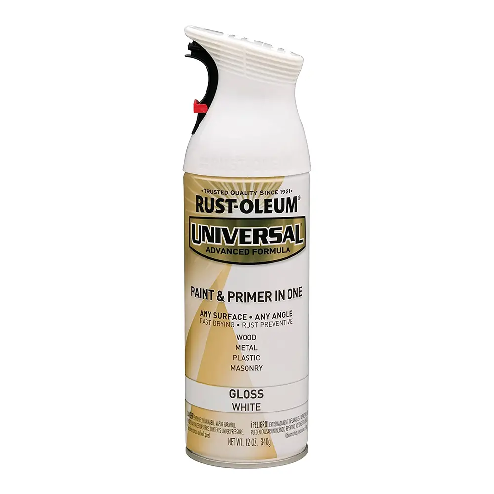 Rust-Oleum Universal Paint & Primer Spray Paint 340G Aerosol Gloss Pure White 1