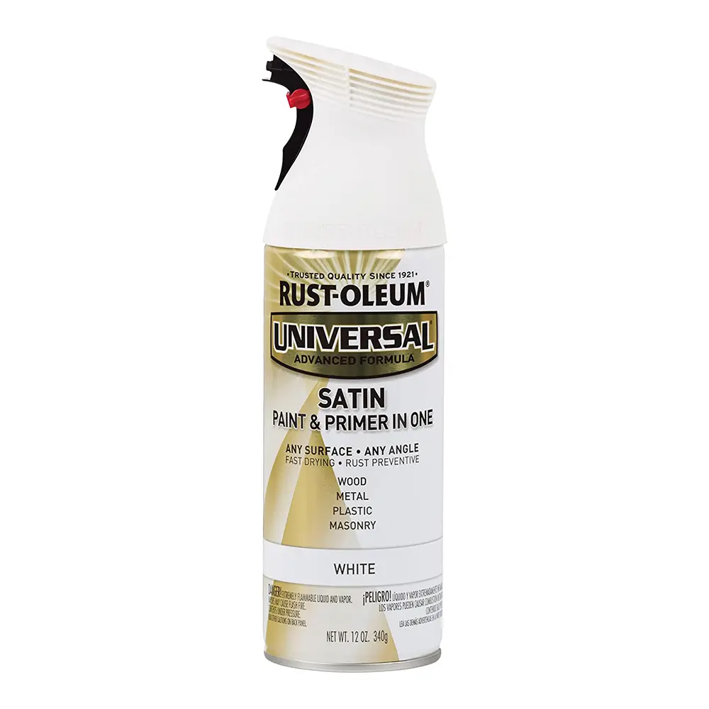 Rust-Oleum Universal Paint & Primer Spray Paint 340G Aerosol Satin White 1