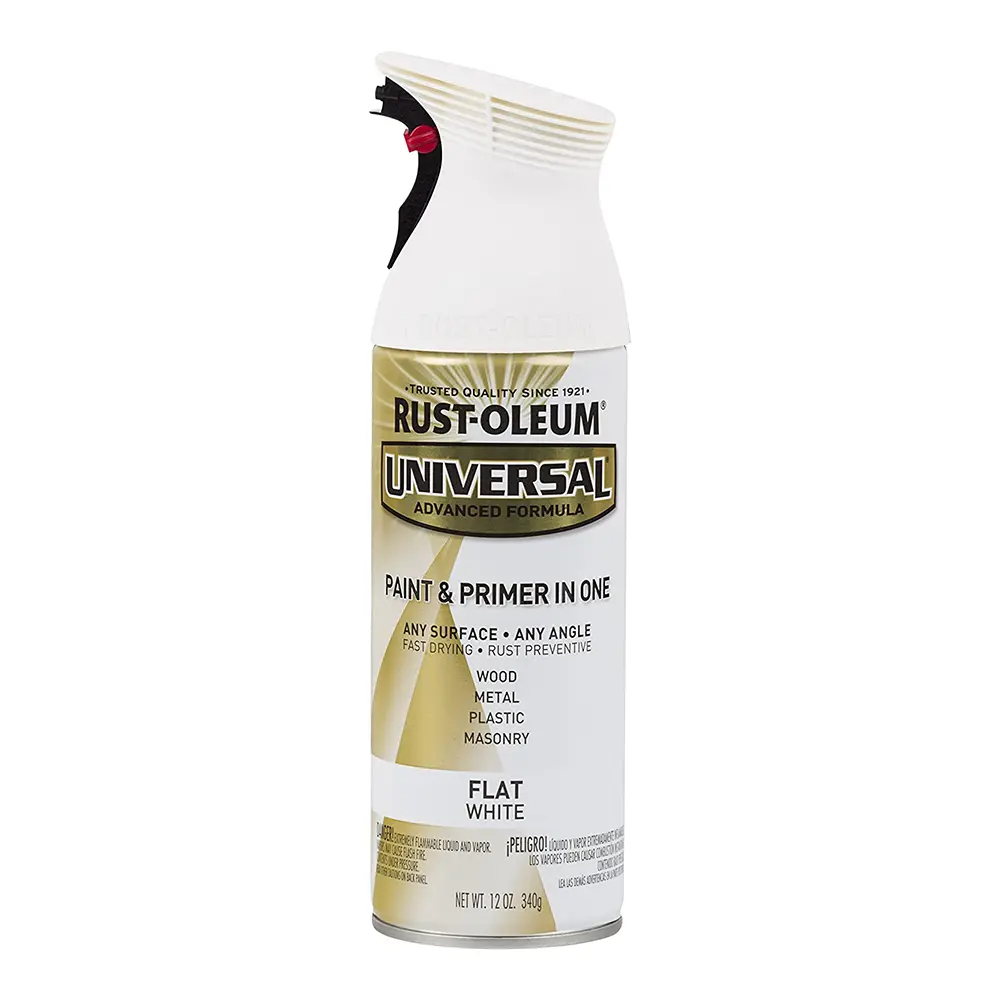 Rust-Oleum Universal Paint & Primer Spray Paint 340G Aerosol Flat White 1