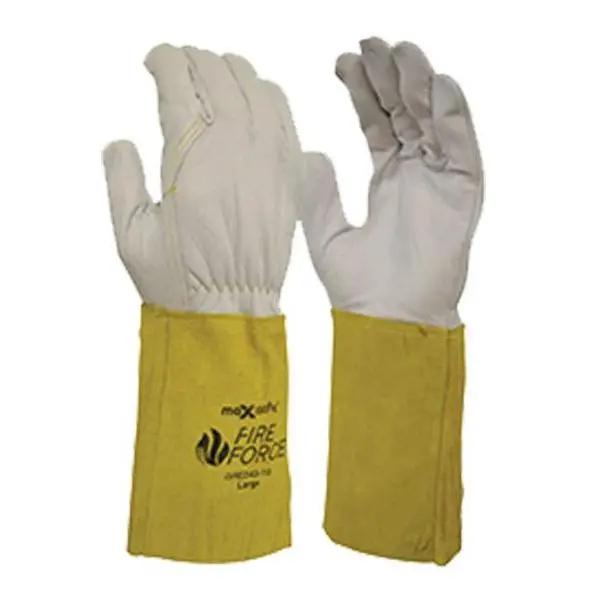 Maxisafe Fireforce Extended Cuff Hand Protection Safety Protect Riggers Gauntlet 1