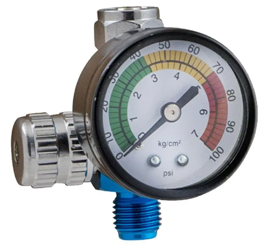 Air Gauge Regulator Suits All Spray Gun Sata Iwata Devilbiss Anodised 1