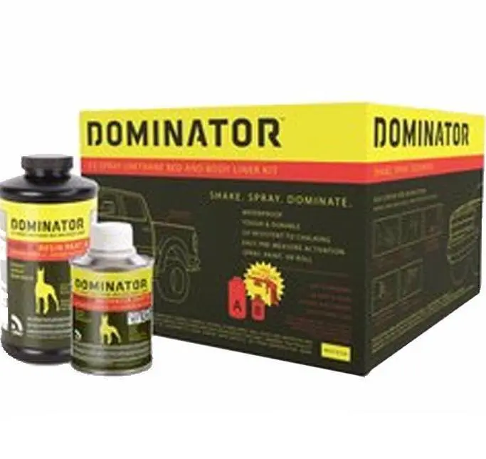Usc Dominator Valspar Black Truck Ute Ez-Spray Urethane Bed Body Tray Liner Kit 1