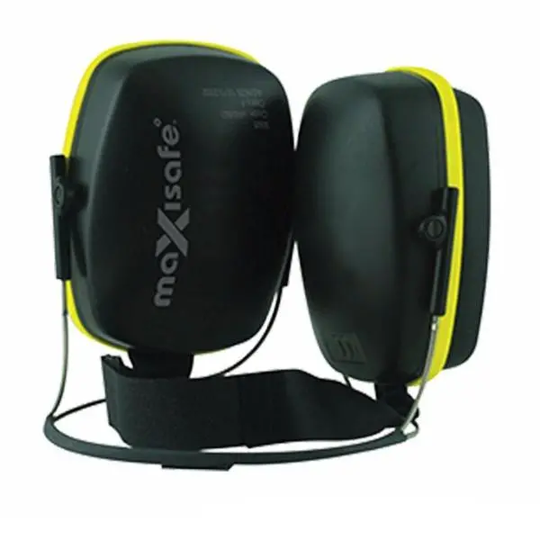New Maxisafe 3005 Yellow Rockman Neck Style Earmuffs Class 4 1