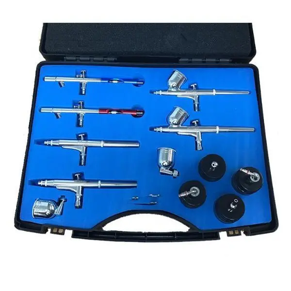 Automotive Velocity Airbrush Kit Touch Up Paint Spray 0.3Mm .035Mm Professional 1