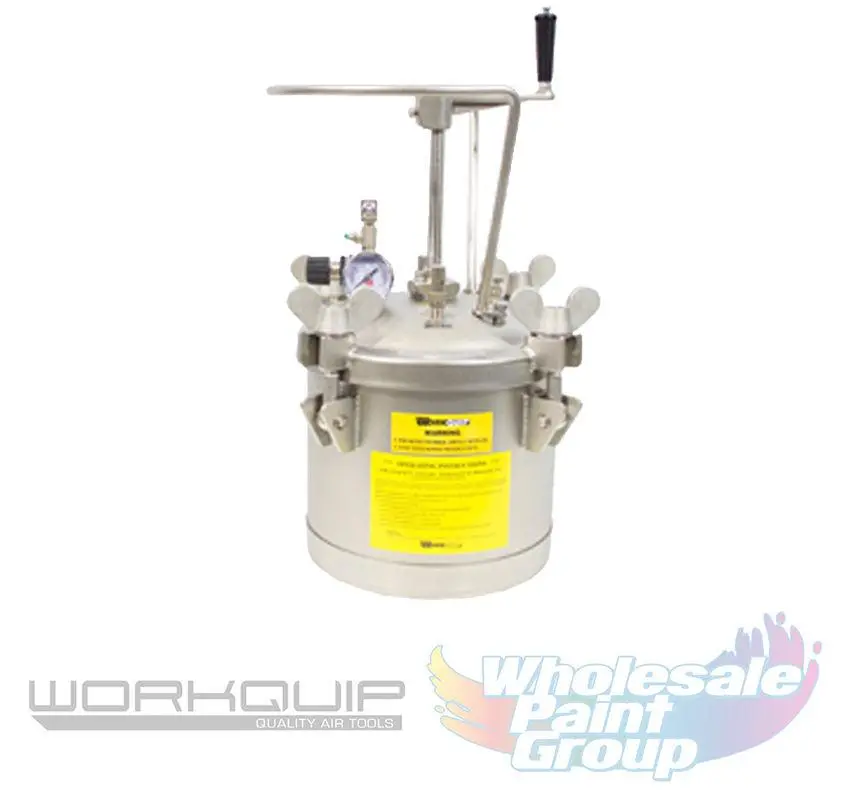 Workquip Manual Agitation 10L Stainless Steel Tank 02210M-Ss Lid Fluid Passages 1