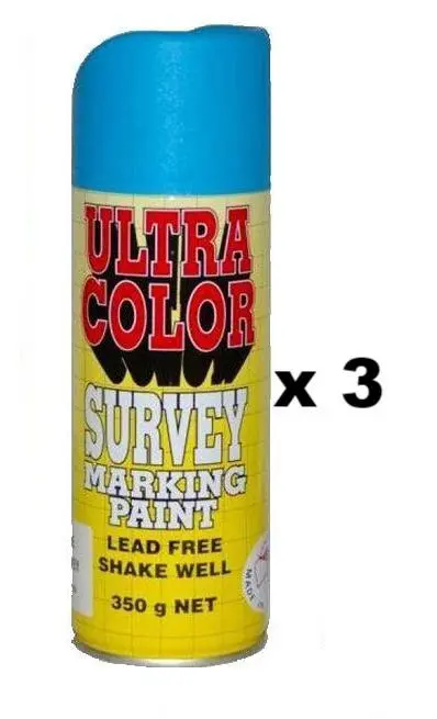 Ultracolor Survey Marking Paint Spot Marker Aerosol Can 350G Blue X 3 1