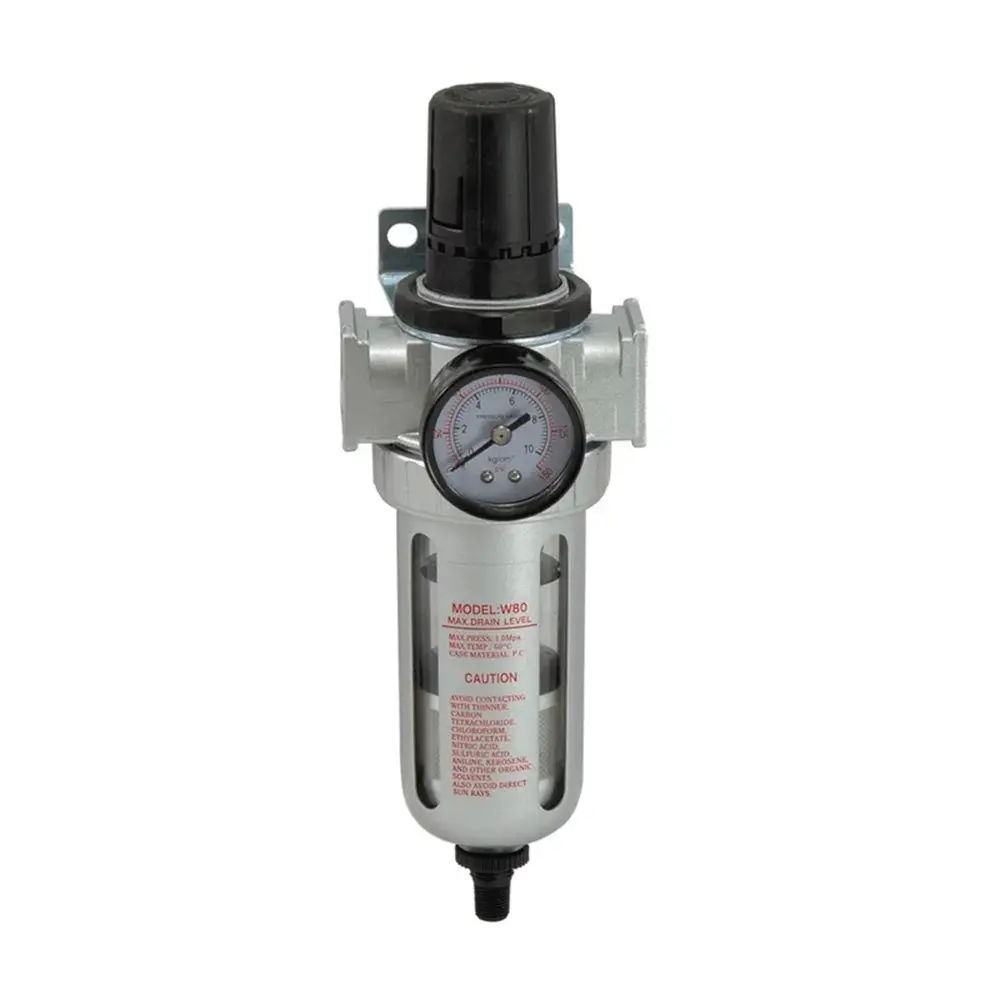Grp Air Filter Regulator & Water Trap 1/4" Bsp With Gauge 1750L/Min Flow Rate 1