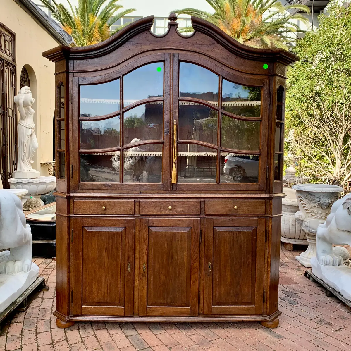 Large Oak Display Cabinet - Sold 1