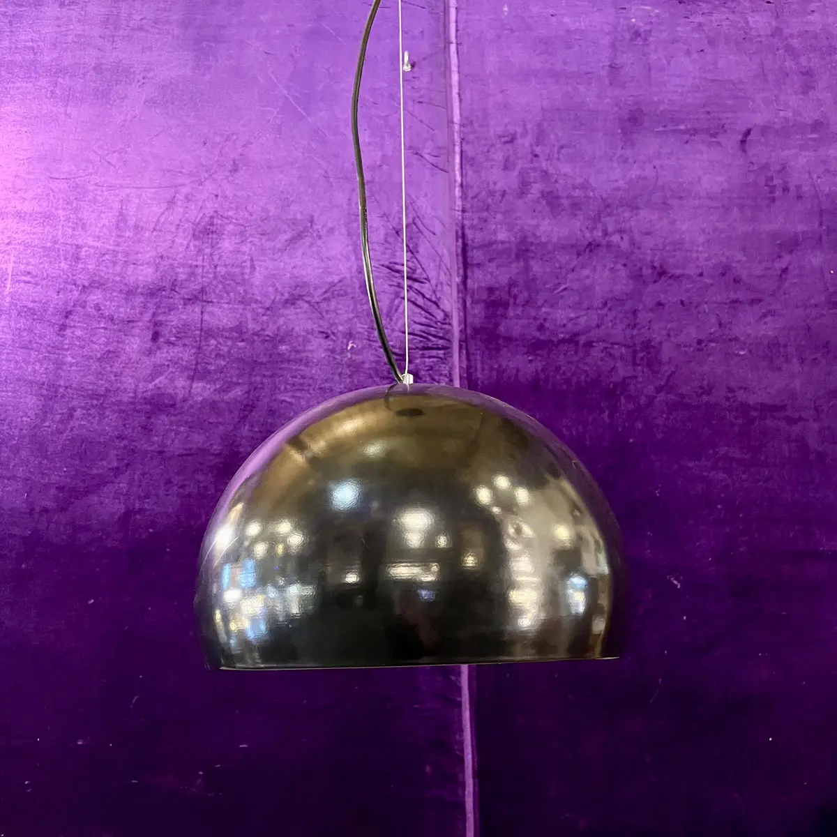Industrial Blackened Dome Pendant 1