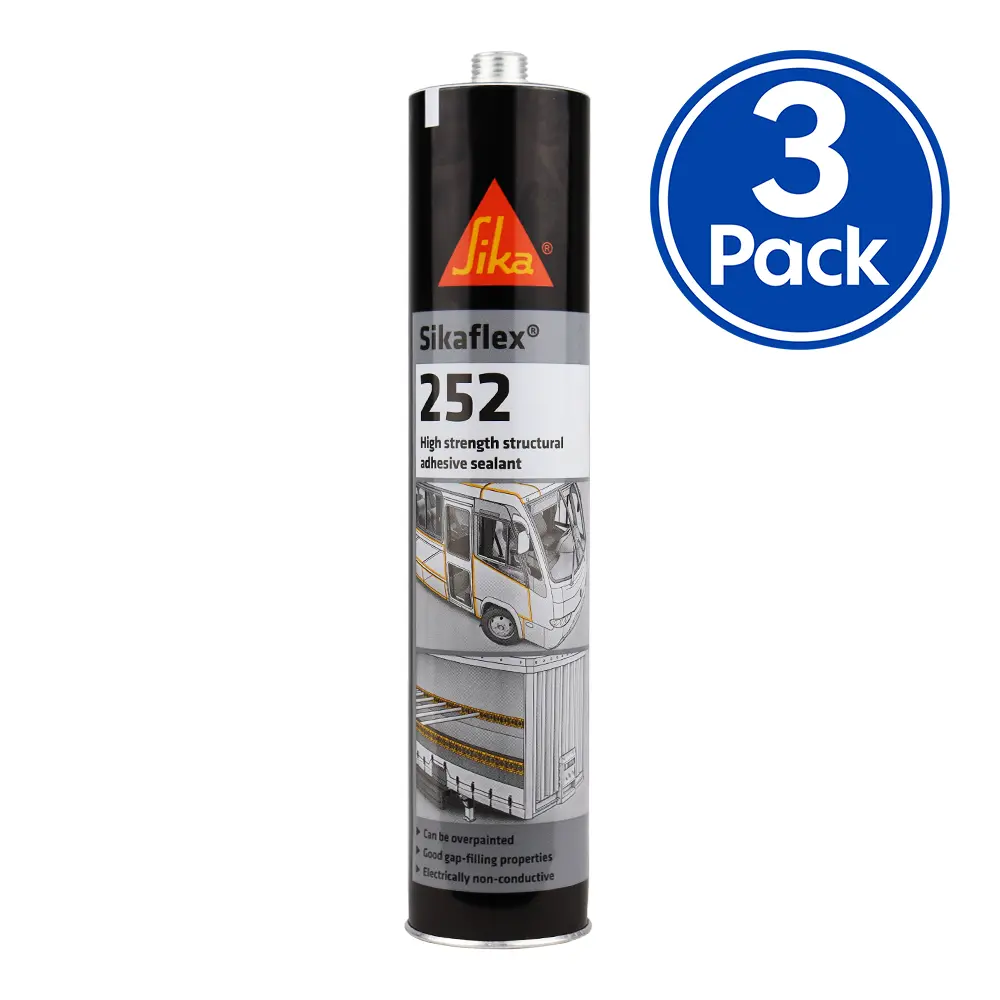 Sika Sikaflex 252 Assembly Adhesive 300Ml White X 3 Pack 1