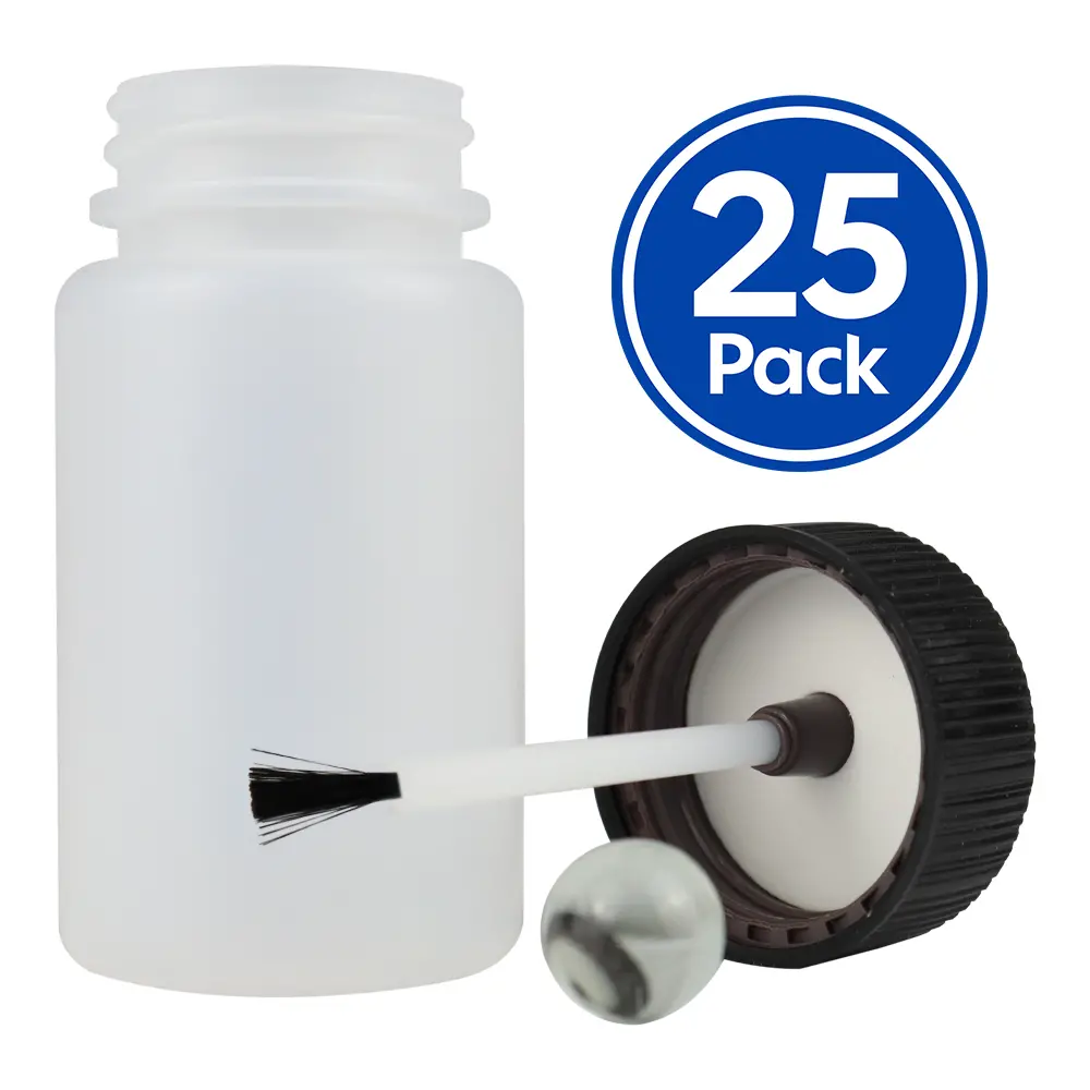 Empty Touch Up Bottles 50Ml + Brush Attached To Lid X 25 Pack 1