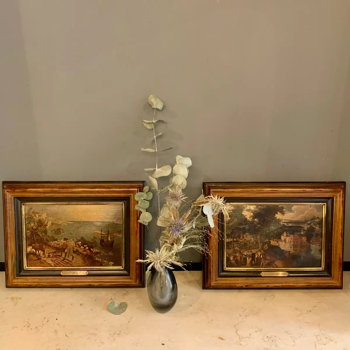 Antique Artworks In Gilt Frame - Sold 1