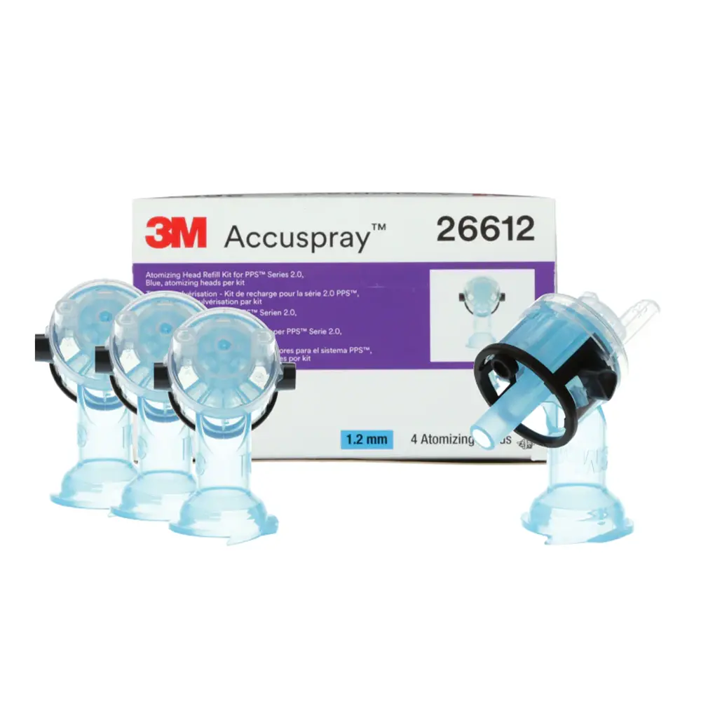 3M 26612 Accuspray Atomizing Head Refill Kit 1.2Mm 4 Pack Spray Paint Boat Car 1