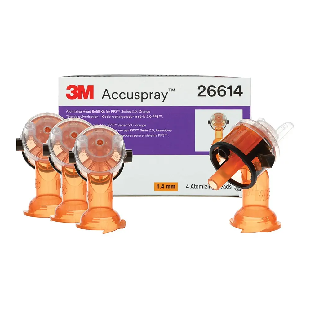 3M 26614 Accuspray Atomizing Head Refill Kit 1.4Mm 4 Pack Spray Paint Boat Car 1