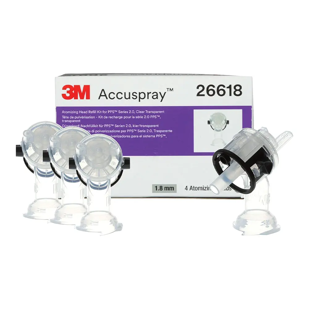 3M 26618 Accuspray Atomizing Head Refill Kit 1.8Mm 4 Pack Spray Paint Boat Car 1