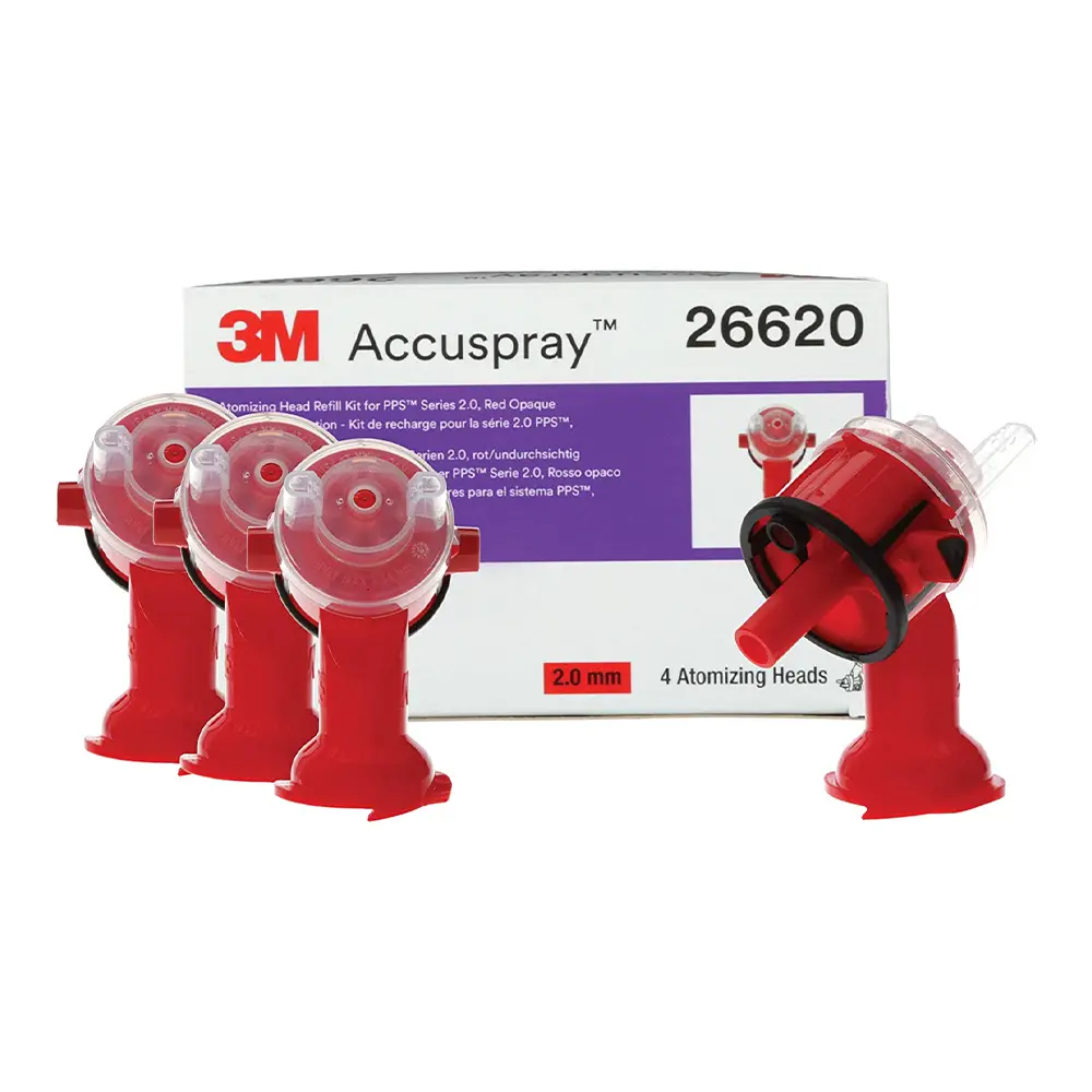 3M 26620 Accuspray Atomizing Head Refill Kit 2.0Mm 4 Pack Spray Paint Boat Car 1
