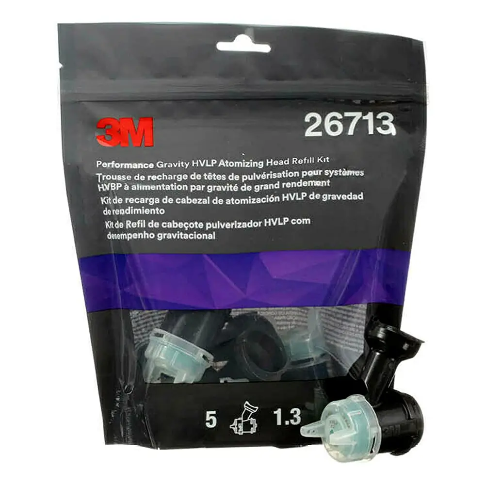 3M 26713 Performance Gravity Hvlp Atomizing Head Refill 1.3Mm X 5 Pack 1