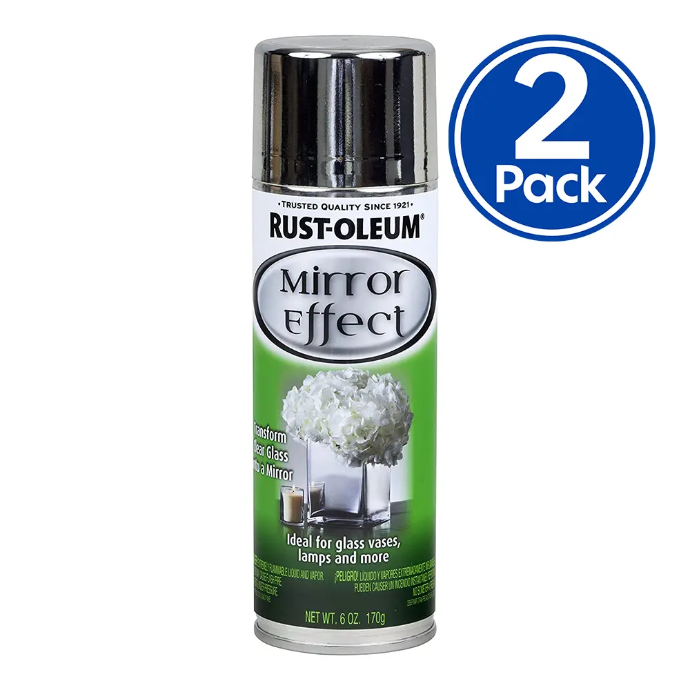 Rustoleum Specialty Mirror Effect Spray Paint 170G Silver Aerosol Cans X 2 Pack 1