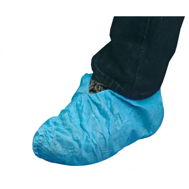 Shoe Covers, Disposable, Blue, Box Of 50 Pairs 1