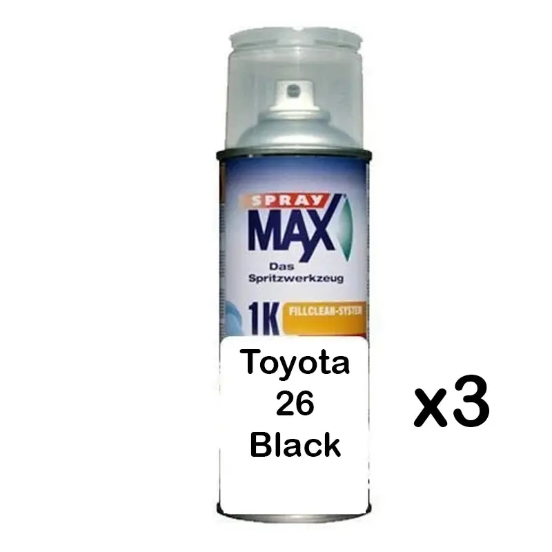 Auto Car Touch Up Can For Toyota 26 Black X 3 1