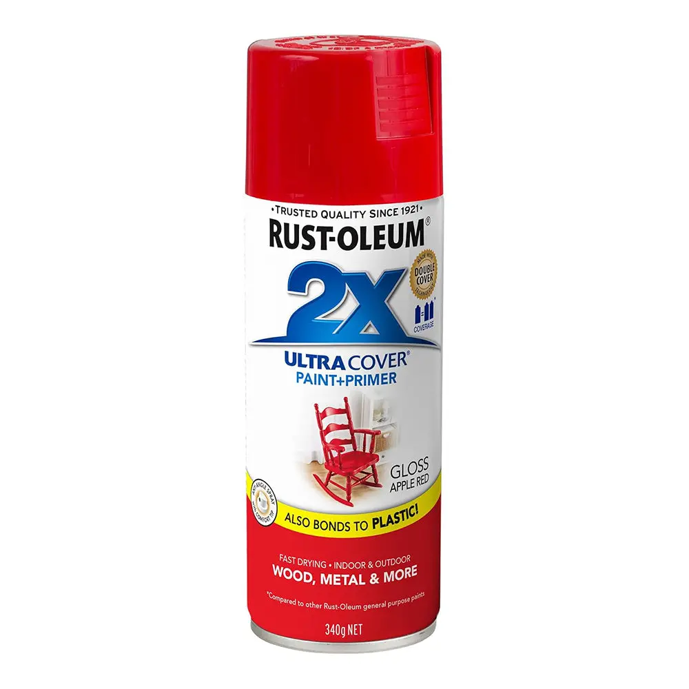 Rust-Oleum 2X Gloss Paint & Primer Spray Paint 340G Apple Red 1