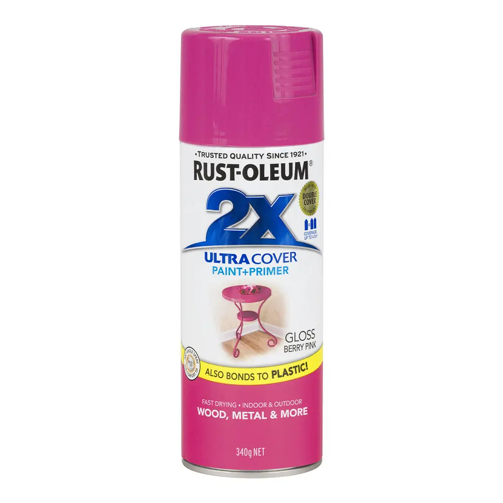 Rust-Oleum 2X Gloss Paint & Primer Spray Paint 340G Berry Pink 1