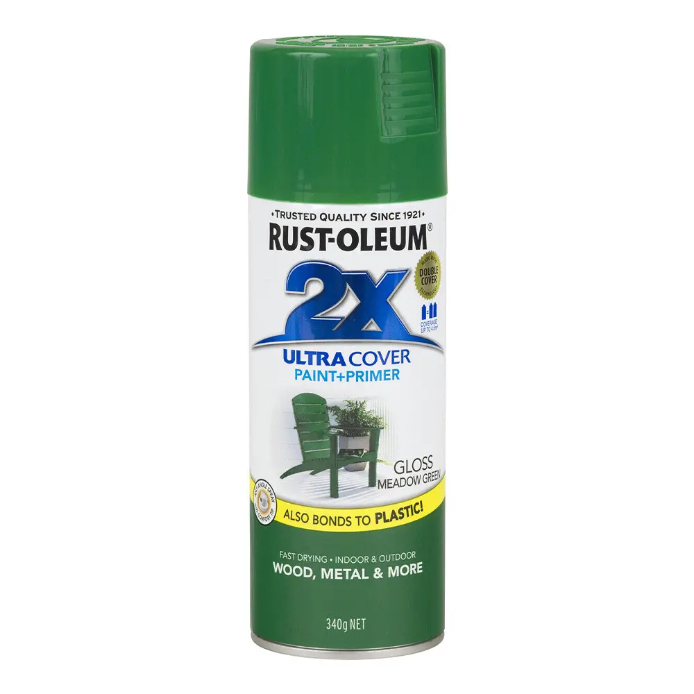Rust-Oleum 2X Gloss Paint & Primer Spray Paint 340G Meadow Green 1