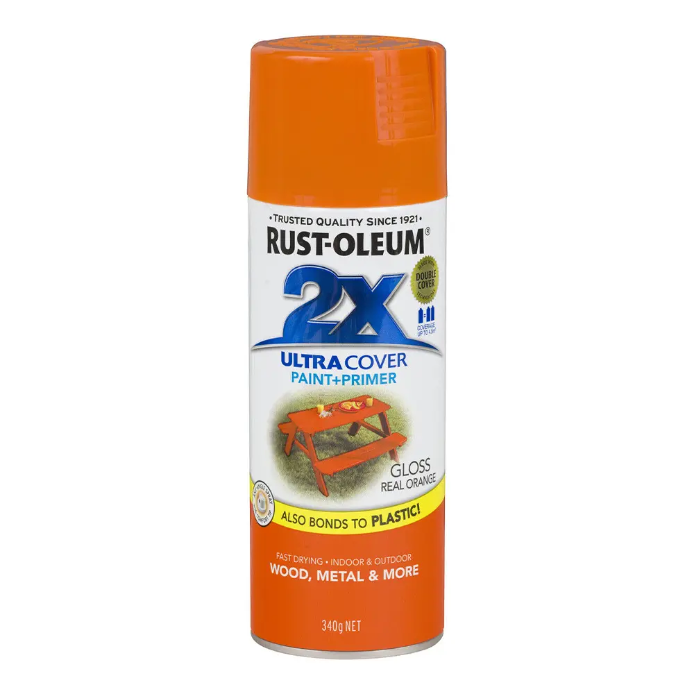 Rust-Oleum 2X Gloss Paint & Primer Spray Paint 340G Real Orange 1