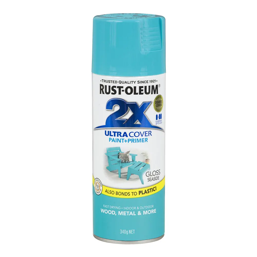 Rust-Oleum 2X Gloss Paint & Primer Spray Paint 340G Seaside Blue 1