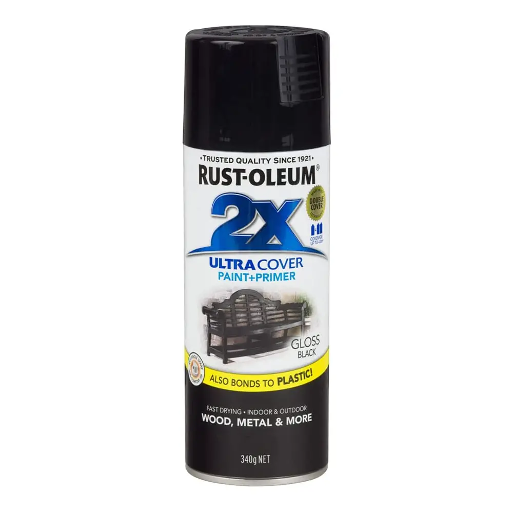 Rust-Oleum 2X Gloss Paint & Primer Spray Paint 340G Black 1