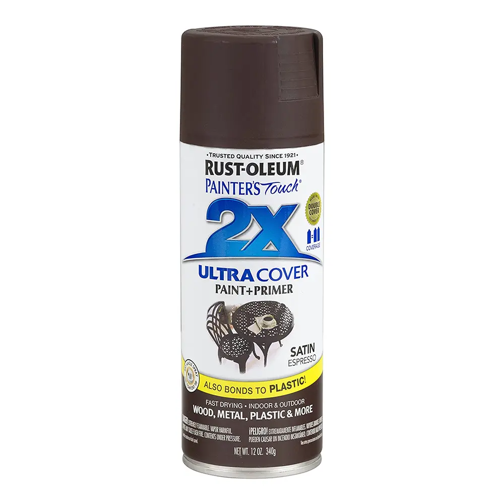 Rust-Oleum 2X Ultra Cover Satin Paint & Primer Spray Paint 340G Espresso 1