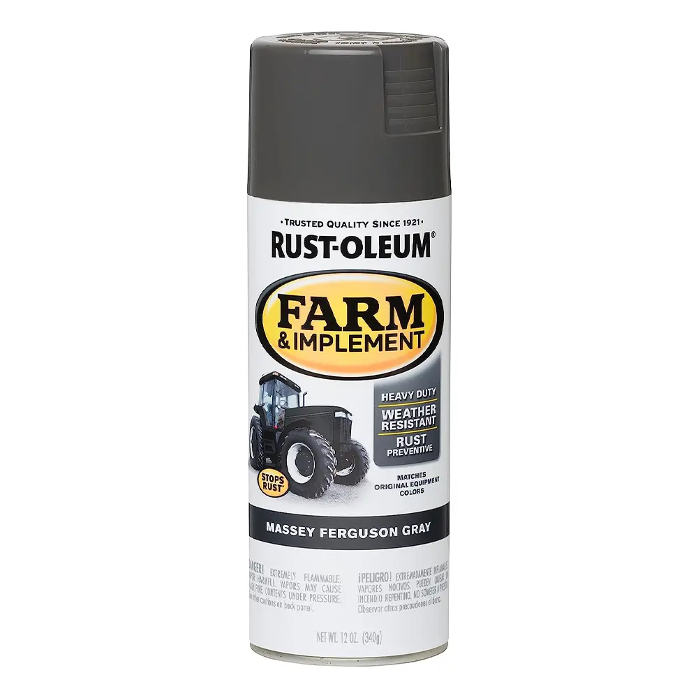 Rust-Oleum Farm Equipment Spray Paint Massey Ferguson Grey 340G Aerosol 1