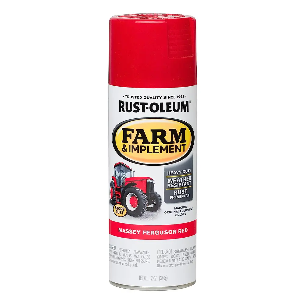Rust-Oleum Farm Equipment Spray Paint Massey Ferguson Red 340G Aerosol 1