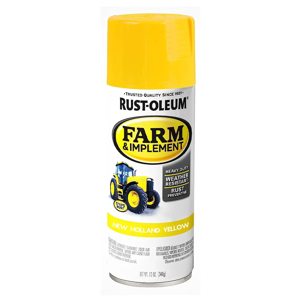 Rust-Oleum Farm Equipment Spray Paint New Holland Yellow 340G Aerosol X 3 Pack 1