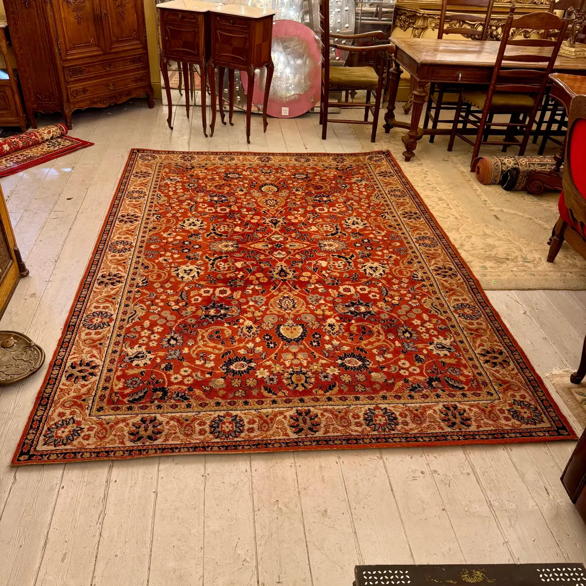 Persian Kashan-Style Carpet With Floral All-Over Pattern 1