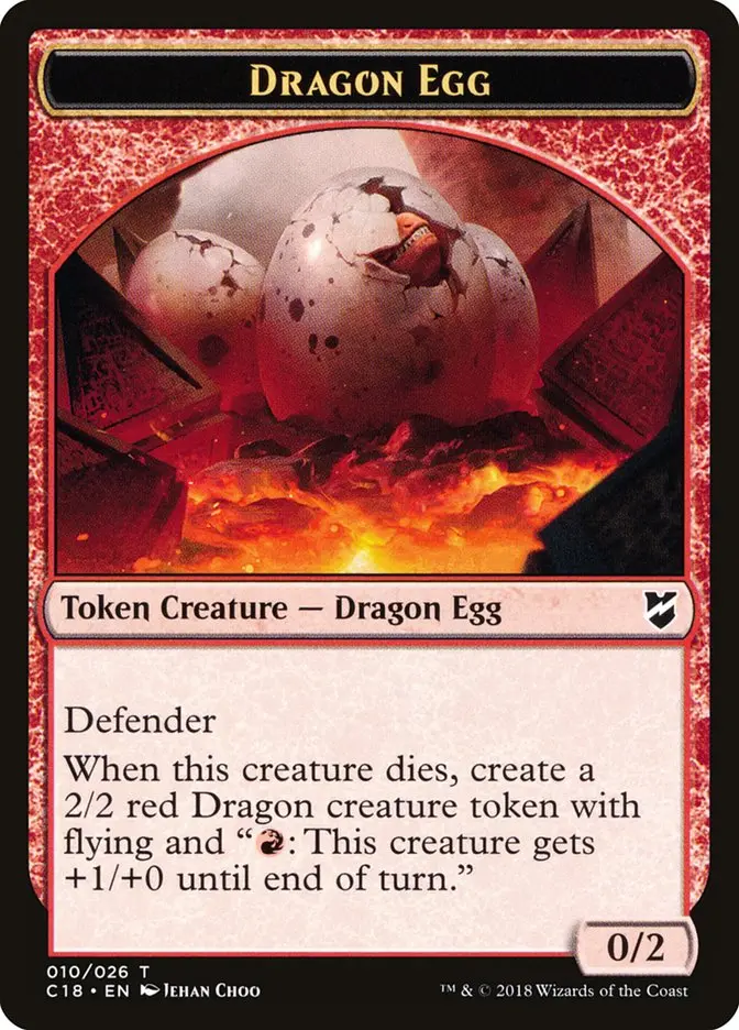 Dragon Egg Token [Commander 2018 Tokens] 1