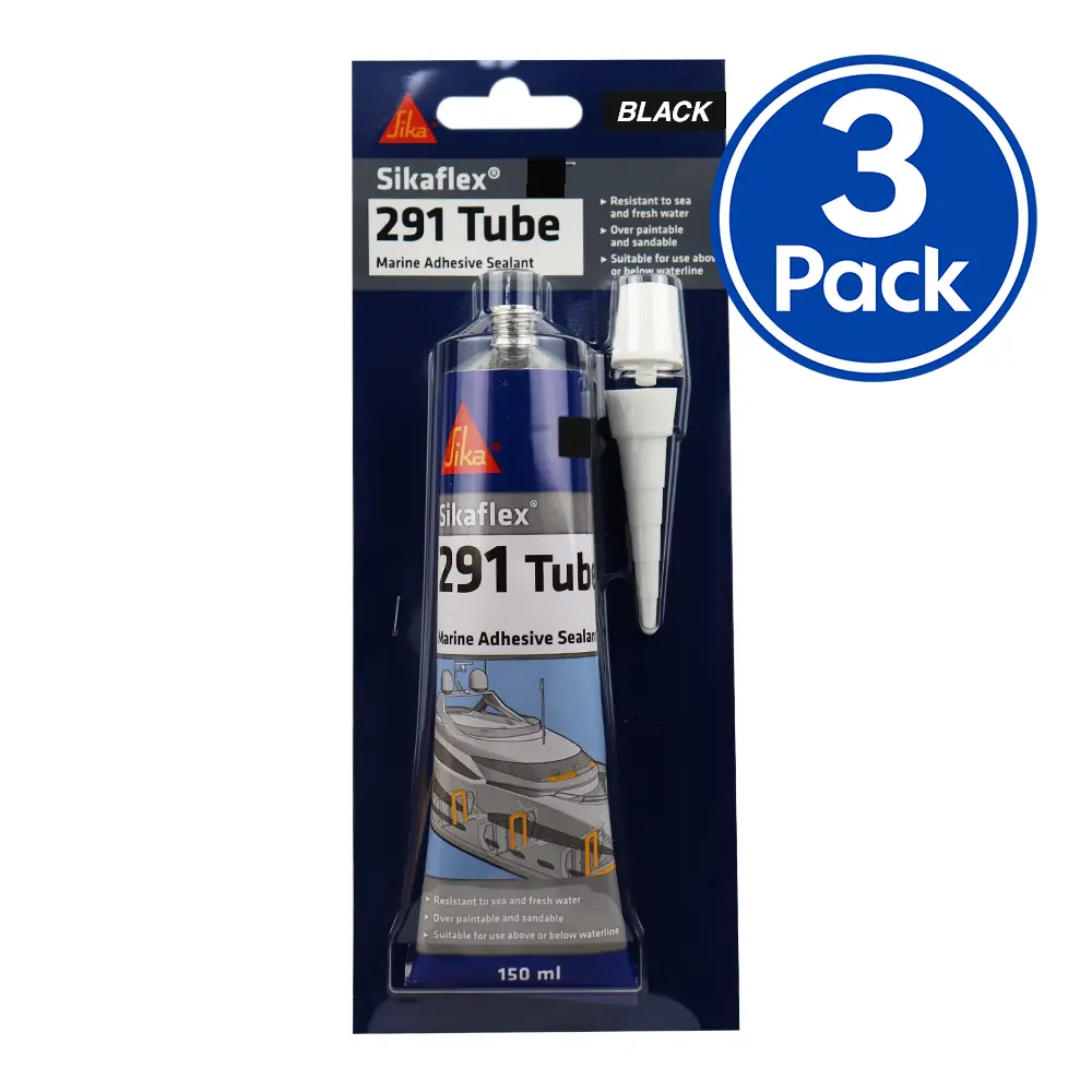 Sika Sikaflex 291 Marine Adhesive Sealant 150Ml Black X 3 Pack 1
