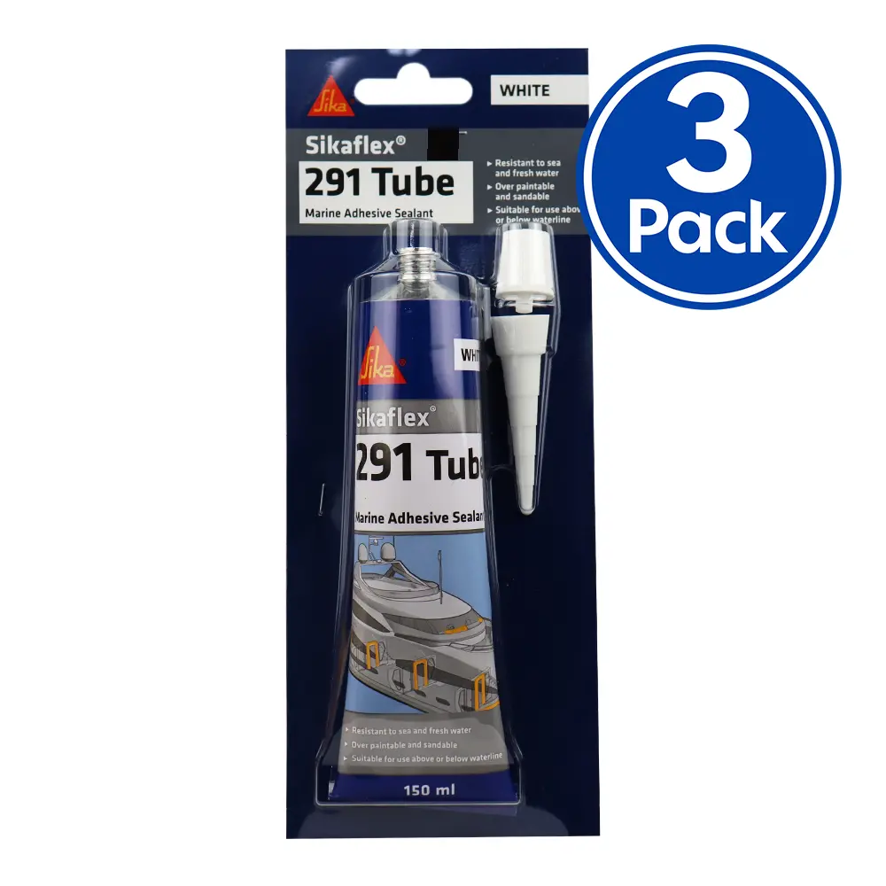 Sika Sikaflex 291 Marine Adhesive Sealant 150Ml White X 3 Pack 1