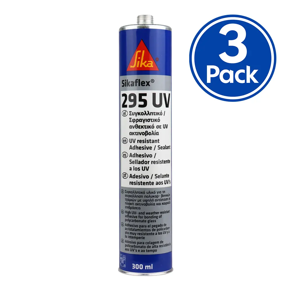 Sika Sikaflex 295 Uv Resistant Marine Adhesive Sealant 300Ml White X 3 Pack 1