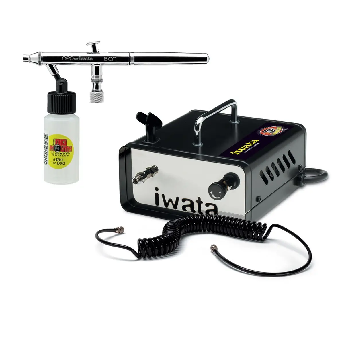 Anest Iwata Neo Air Brush & Ninja Jet Air Compressor Kit Spray Tan Auto Beauty 1