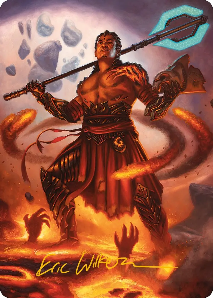 Koth, Fire Of Resistance Art Card (Gold-Stamped Signature) [Phyrexia: All Will Be One Art Series] 1