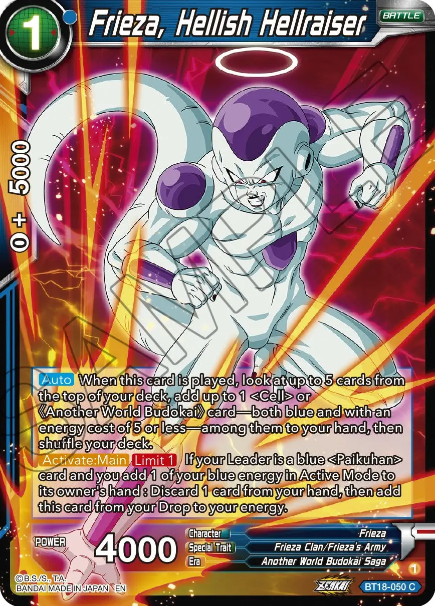 Frieza, Hellish Hellraiser (Bt18-050) [Dawn Of The Z-Legends] 1