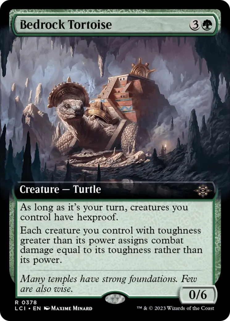 Bedrock Tortoise (Extended Art) [The Lost Caverns Of Ixalan] 1
