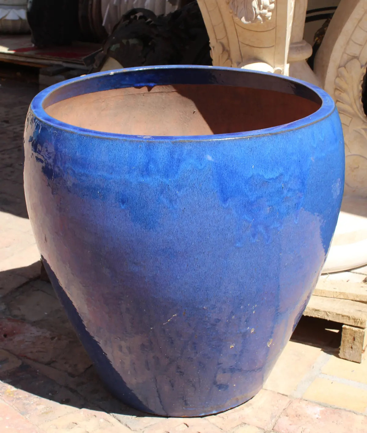 Blue Glazed Terracotta Pots 1