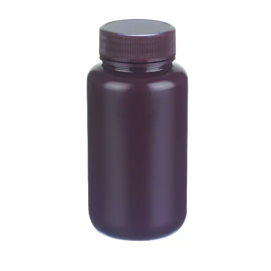 Bottles, Wide Mouth, Hdpe, Amber, 250 Ml 1