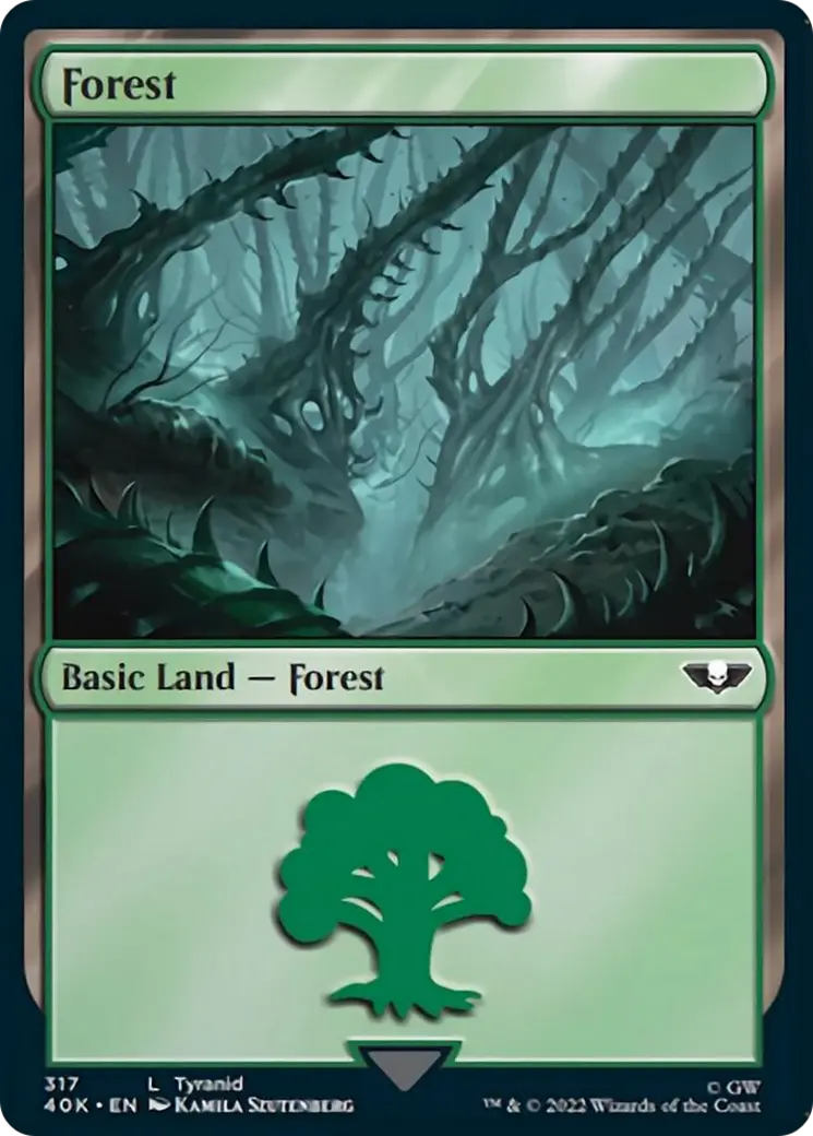 Forest (317) (Surge Foil) [Warhammer 40,000] 1