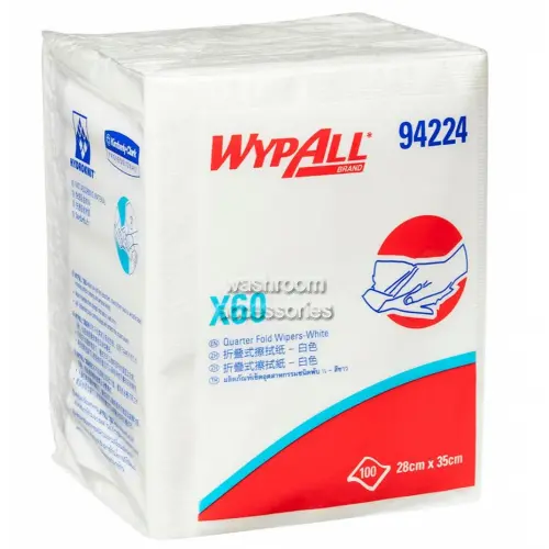 Wypall 04224/94224 X60 Wiper Quarter Fold 100'S 1