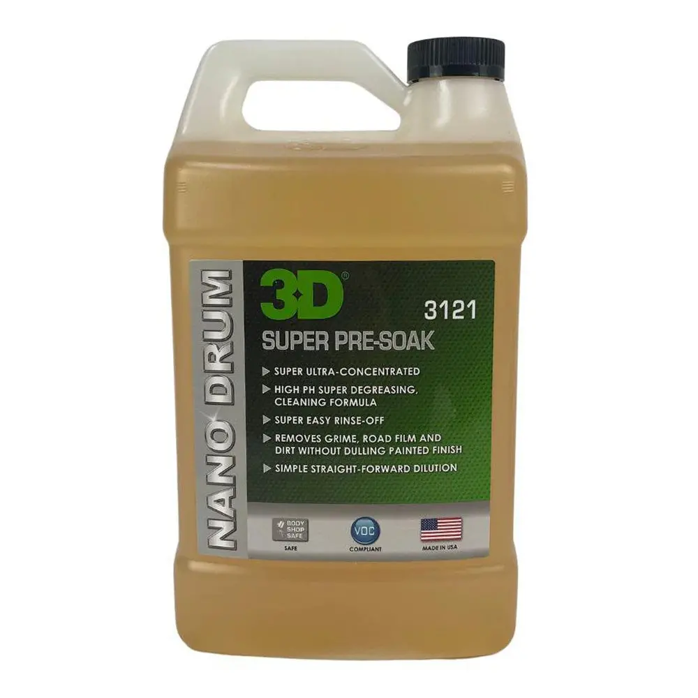 3D 3121 Super Pre-Soak 3.78L Pre-Treatment High Ph 12 Degreasing Car Wash 1