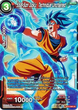 Ssb Son Goku, Technique Unchained (Bt11-006) [Vermilion Bloodline 2Nd Edition] 1