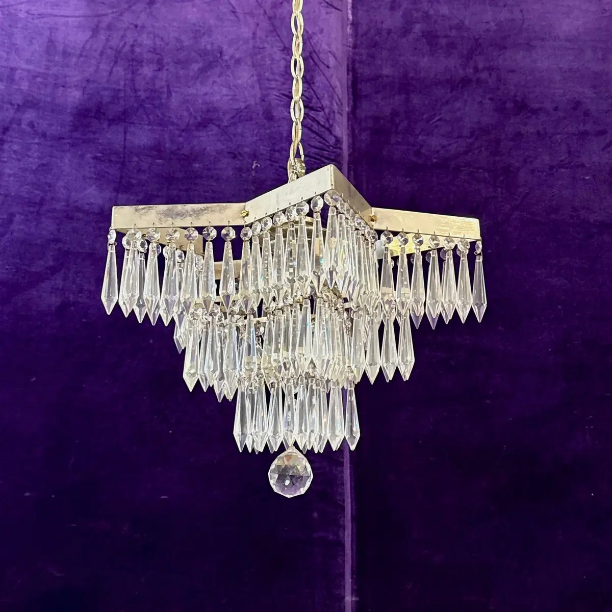 Star Shaped Crystal Waterfall Chandelier 1